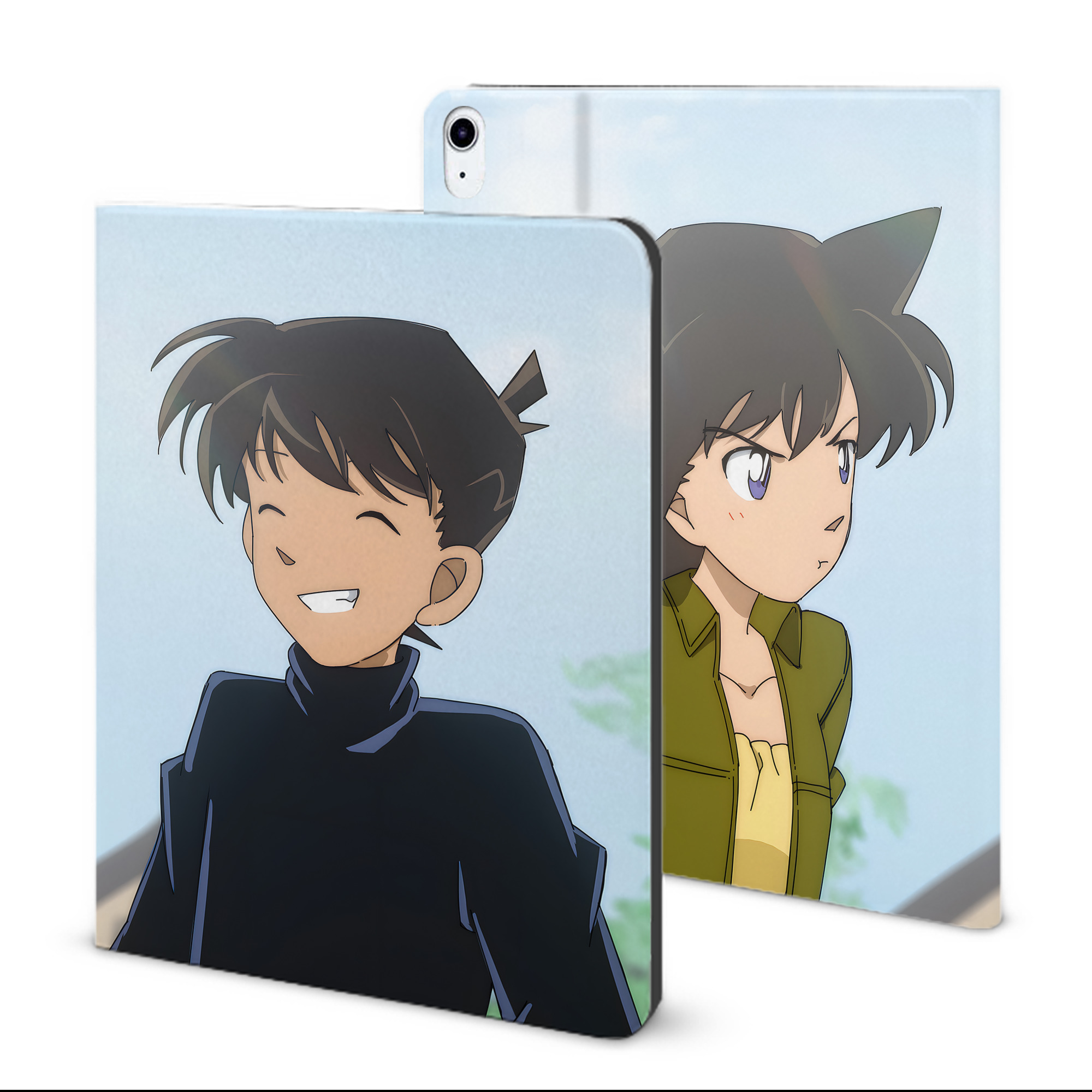 （画像用） 名探偵コナン Detective Conan IPad ケース ブック型 PUレザー TPU 耐衝撃 軽量 薄型 ペン収納なし 全面保護 IPad 各モデル対応